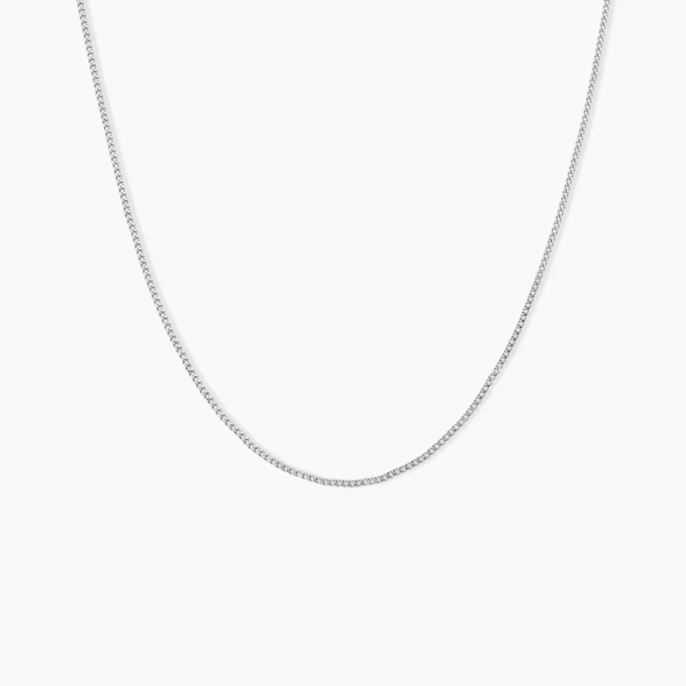 Chaîne Iris Maille Gourmette Or Blanc