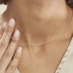 Chaîne Kassie Maille Omega Argent Blanc