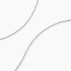 Chaîne Ons Maille Singapour Or Blanc