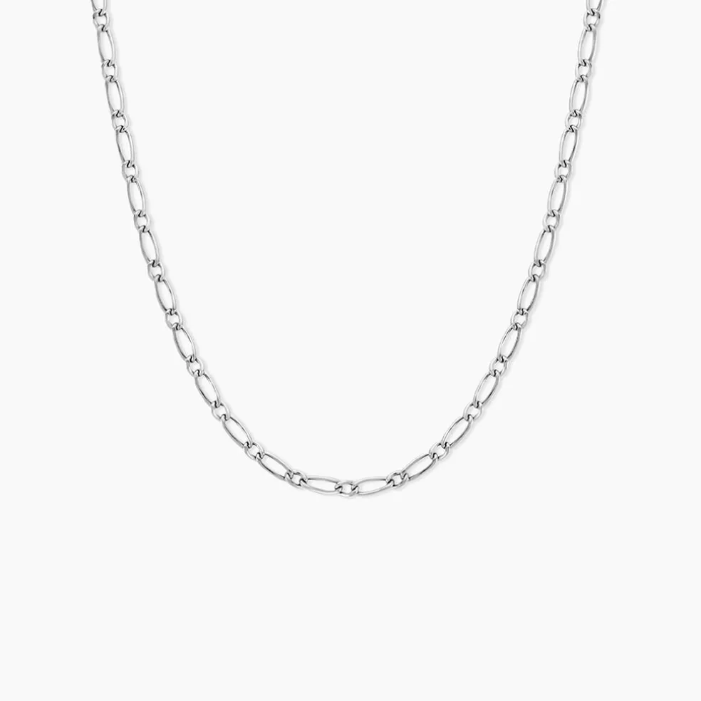 Chaîne Ophelio Maille Alternee 1/1 Or Blanc