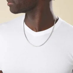 Chaîne Piato Marine Argent Blanc