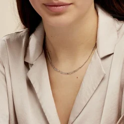 Chaîne Vivian Argent Blanc