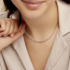 Chaîne Vivian Argent Blanc