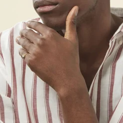 Chevaliere Solarium Or Jaune Ovale Soleil