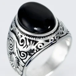 Chevaliere Zayn Acier Inoxydable Blanc Verre