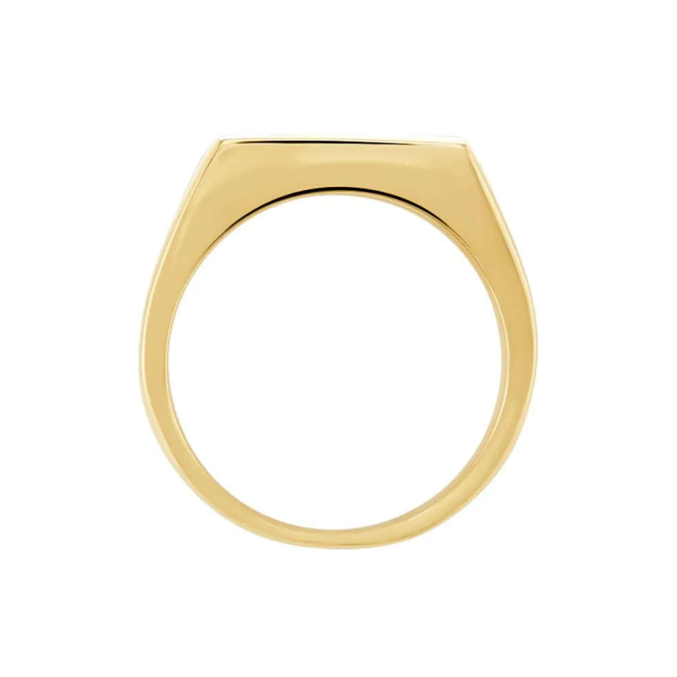 Chevalière Acier Doré Luciano