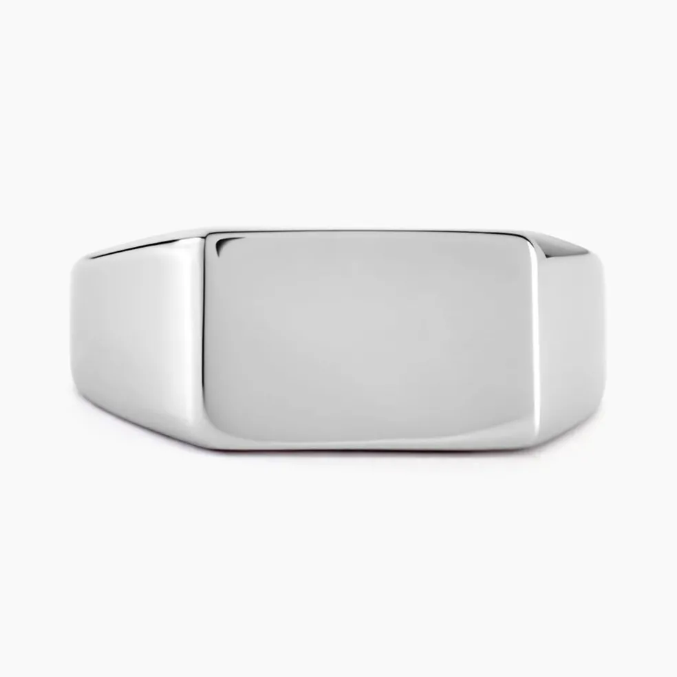 Chevalière Acier Gris Luciano