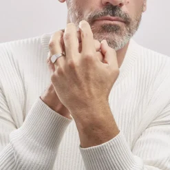 Chevalière Argent Blanc Charites