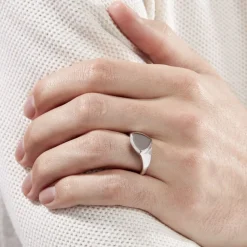 Chevalière Argent Blanc Sami