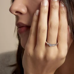 Chevalière Argent Deep In Love Oxydes De Zirconium