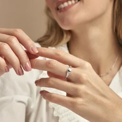 Chevalière Azteque Argent Blanc