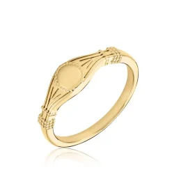 Chevalière Azteque Plaqué Or Jaune