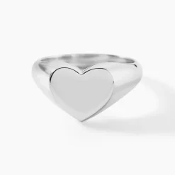 Chevalière Barbara Argent Blanc