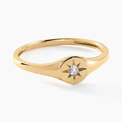 Chevalière Chauncey Or Jaune Oxyde De Zirconium