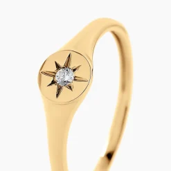 Chevalière Chauncey Or Jaune Oxyde De Zirconium