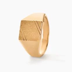 Chevalière Daniel Plaqué Or Jaune