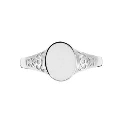 Chevalière Giacoma Argent Blanc