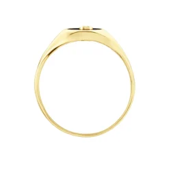 Chevalière Giles Or Jaune Onyx Diamant