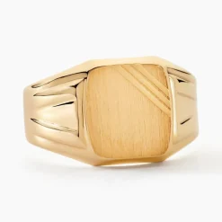 Chevalière Goliath Carree Diamantee Or Jaune