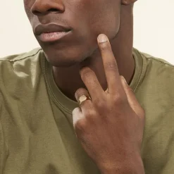 Chevalière Goliath Carree Diamantee Or Jaune