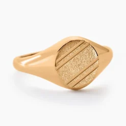 Chevalière Gregoire Plaqué Or Jaune