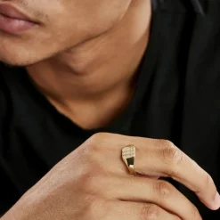 Chevalière Henry Plaque Or Jaune