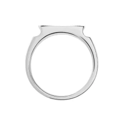 Chevalière Hosea Argent Blanc