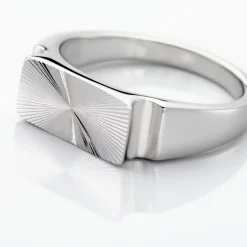 Chevalière Hosea Argent Blanc