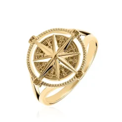 Chevalière Jet Plaqué Or Jaune