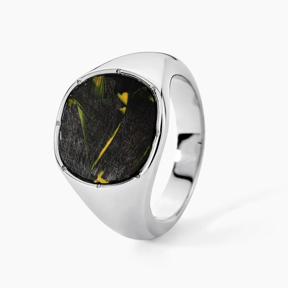 Chevalière Jourdan Edom Acier Argenté