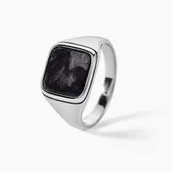 Chevalière Jourdan Jeremiah Acier Argenté