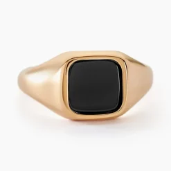 Chevalière Kauai Plaqué Or Jaune Pierre De Synthese