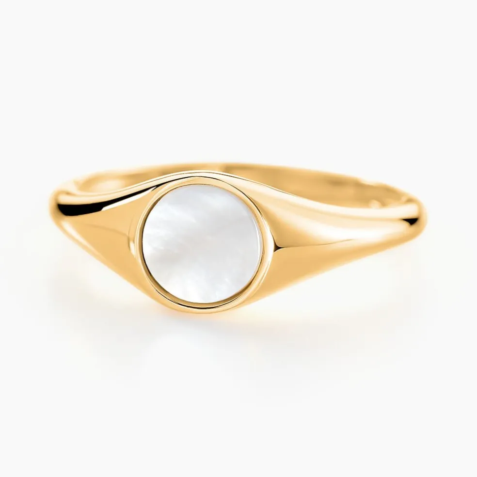 Chevalière Kent Or Jaune Nacre