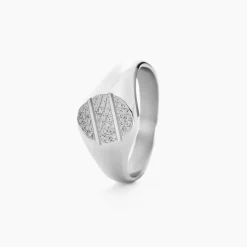 Chevalière Kety Argent Blanc