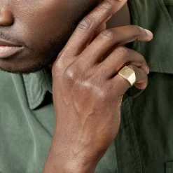 Chevalière Lionel Plaqué Or Jaune