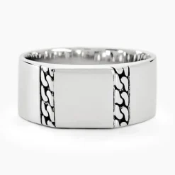 Chevalière Luka Argent Blanc