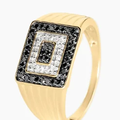 Chevalière Luukas Or Jaune Diamant