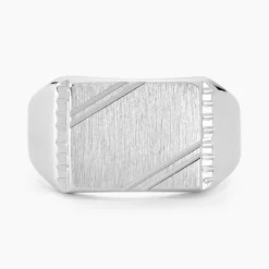 Chevalière Matthieu Argent Blanc