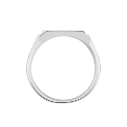 Chevalière Matthieu Argent Blanc