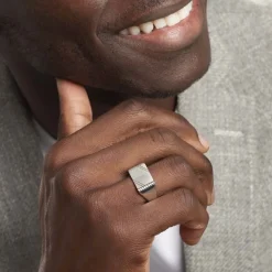 Chevalière Matthieu Argent Blanc