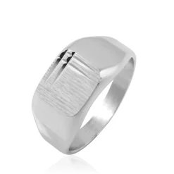 Chevalière Nahel Argent Blanc