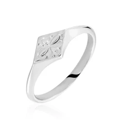 Chevalière Narva Argent Blanc