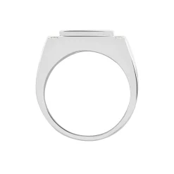 Chevalière Owena Argent Blanc Oxyde De Zirconium