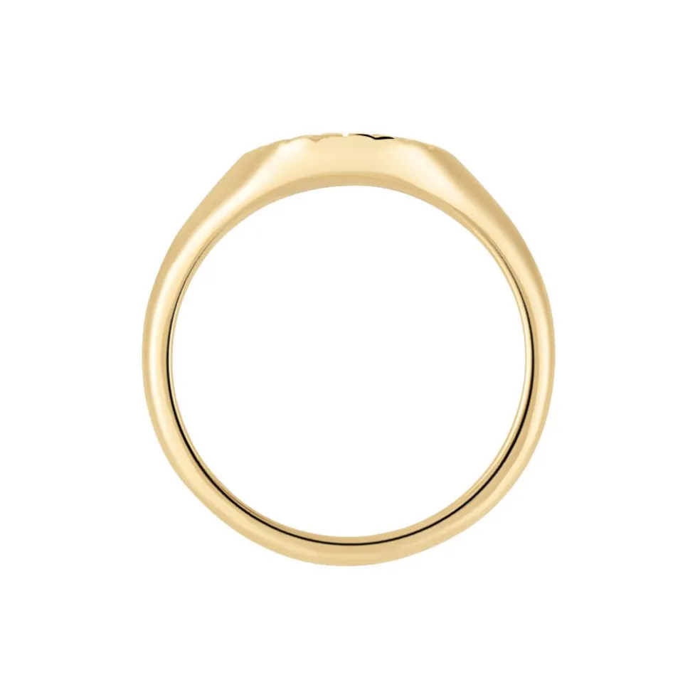 Chevalière Plaqué Or Florenz Oxyde De Zirconium