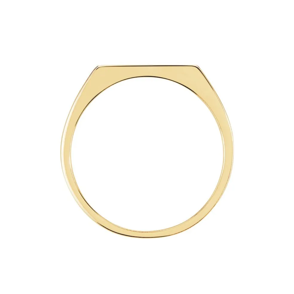 Chevalière Plaqué Or Jaune Barth Email Noir