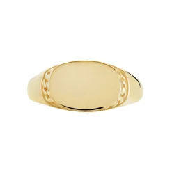 Chevalière Plaqué Or Jaune Nail