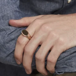 Chevalière Plaqué Or Jaune Nail