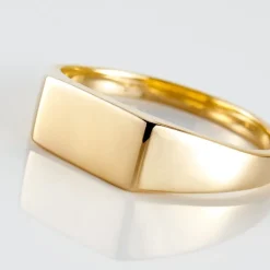 Chevalière Plaqué Or Jaune Alfonso