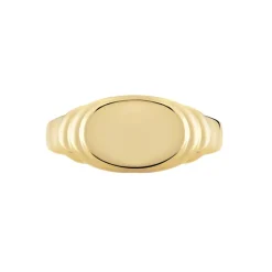 Chevalière Plaqué Or Jaune Eliseo