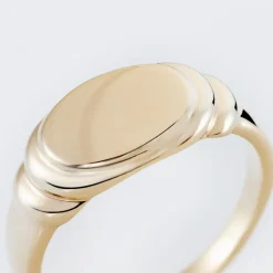 Chevalière Plaqué Or Jaune Eliseo